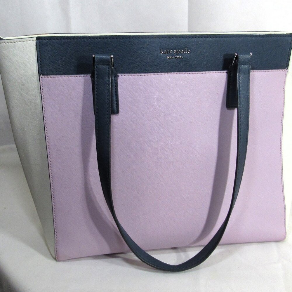 KATE SPADE LARGE LAVENDER CAMERON BAG TOTE "LOTS OF POCKETS" SECRETARY BAG - Picture 4 of 16